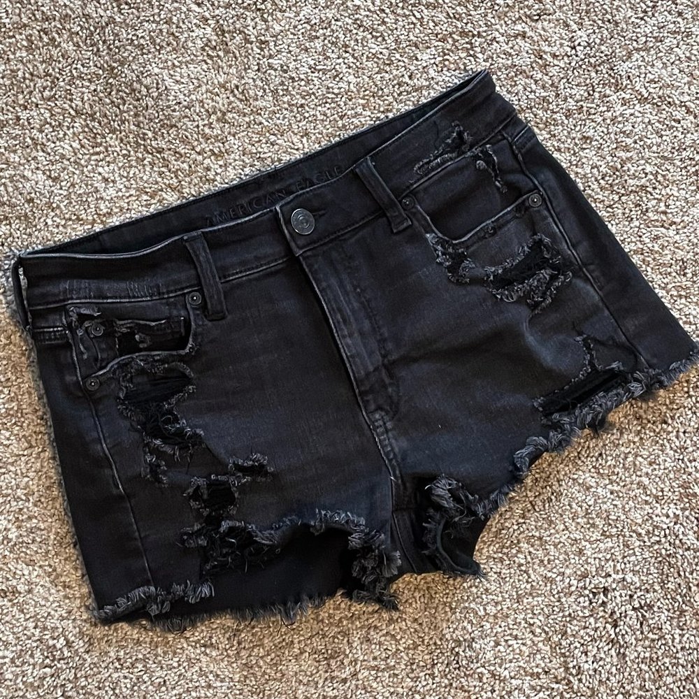 American Eagle Black Next Level Stretch Shorts